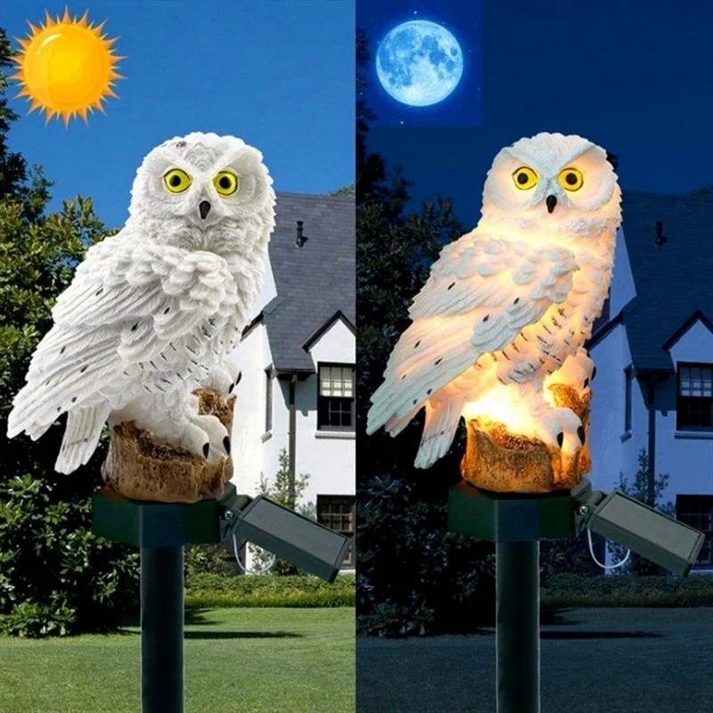 Solar Powered LED Owl Animal H - Renewable Energy House avaliação e preço