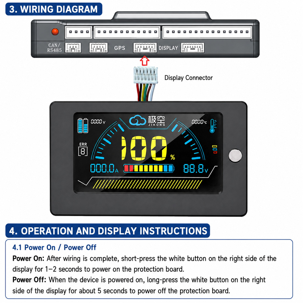JIKONG JK BMS LCD Display Scre - Smart Bms avaliação e preço