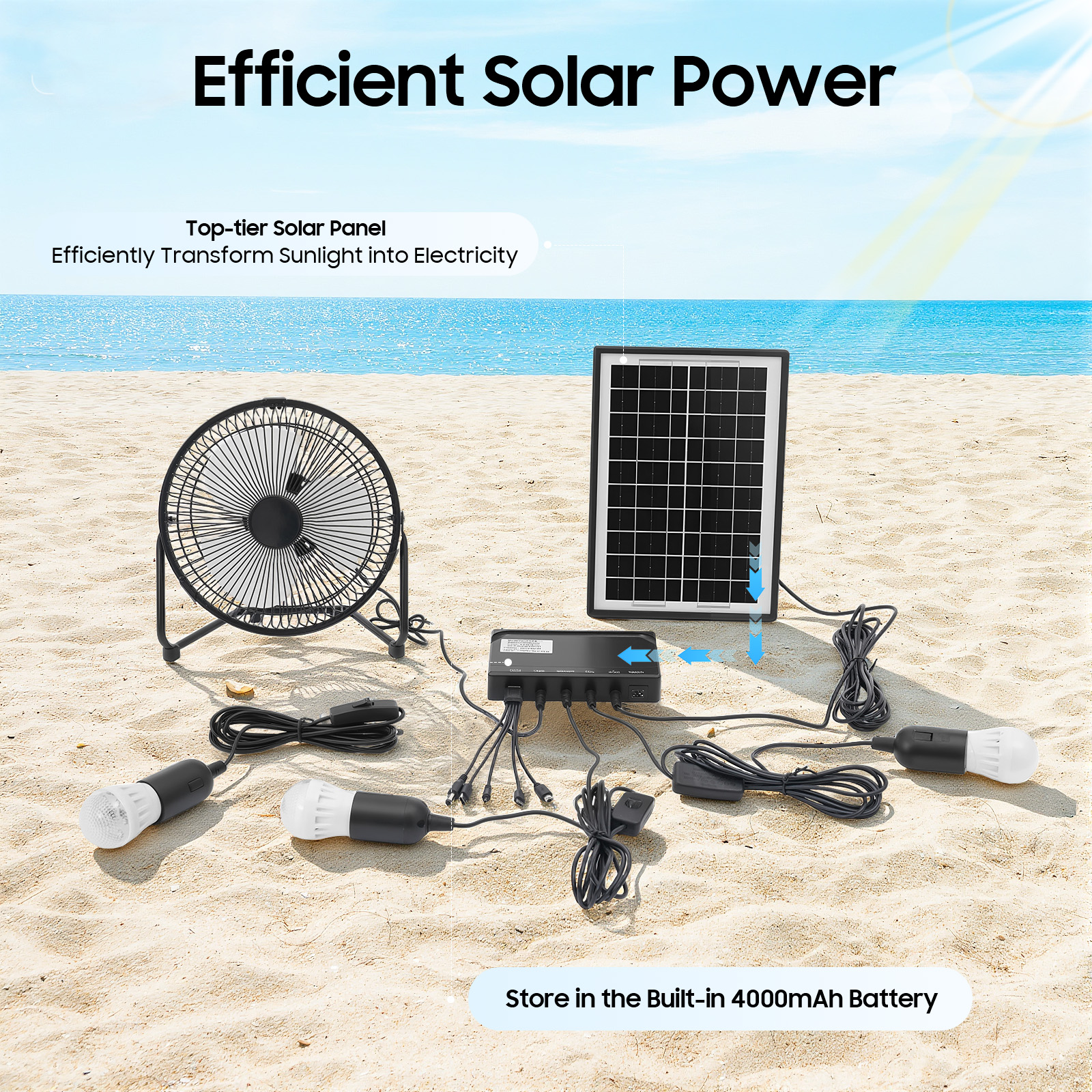 100-240V Solar Fan And Lamp Ki - Renewable Energy House avaliação e preço