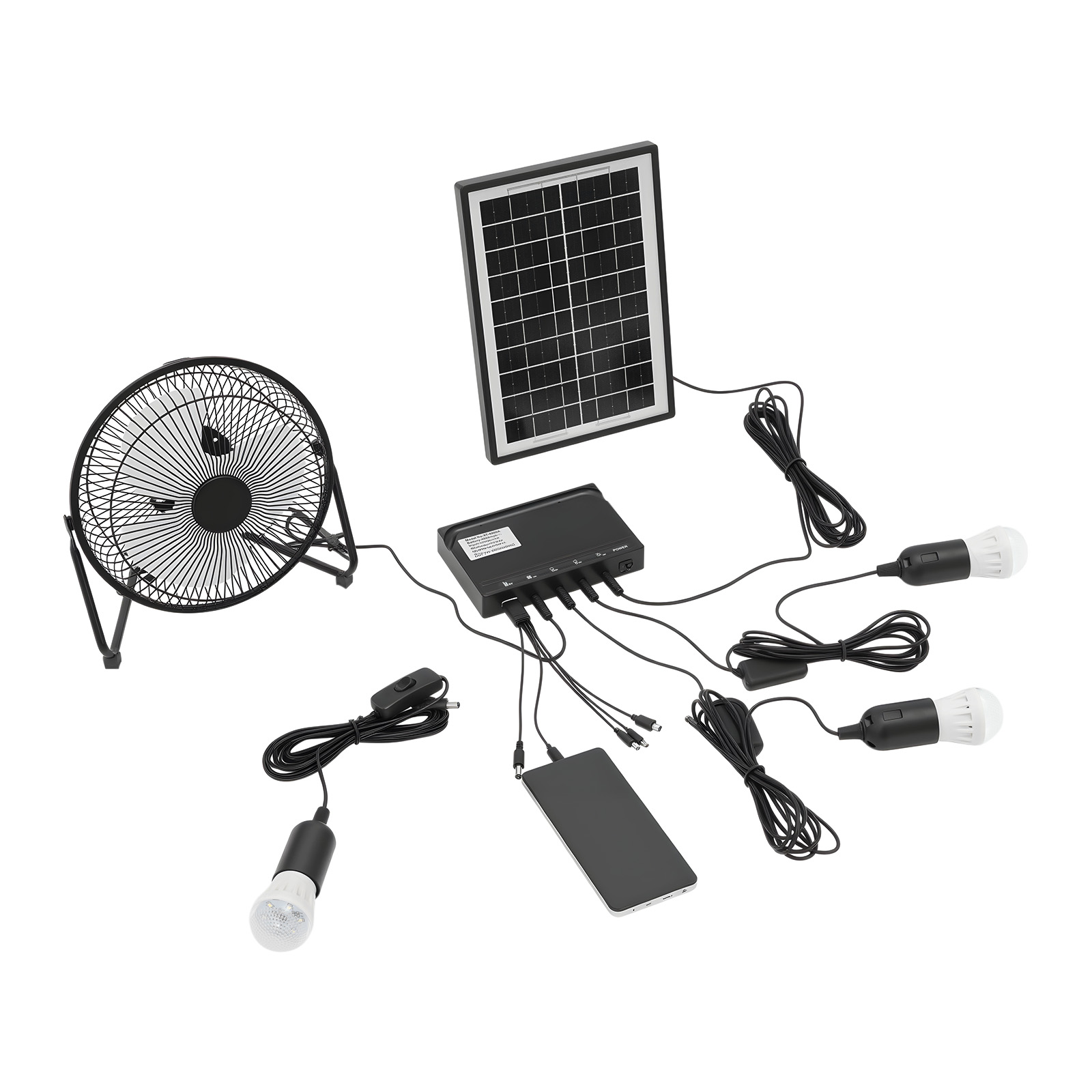 100-240V Solar Fan And Lamp Ki - Renewable Energy House avaliação e preço