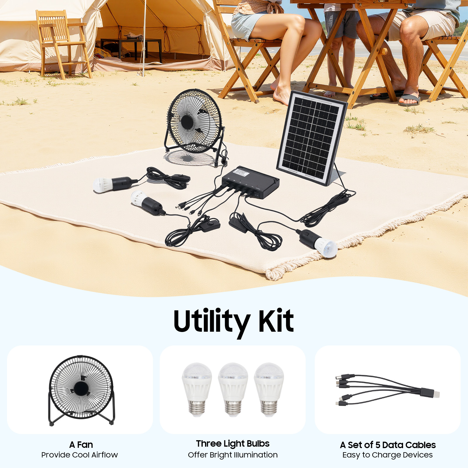 100-240V Solar Fan And Lamp Ki - Renewable Energy House avaliação e preço