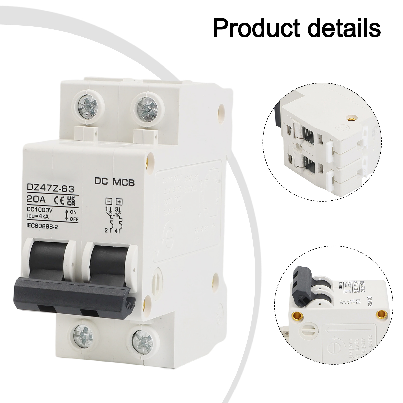 1000V DC Circuit Breaker 2 Pol - Renewable Energy Distribution avaliação e preço