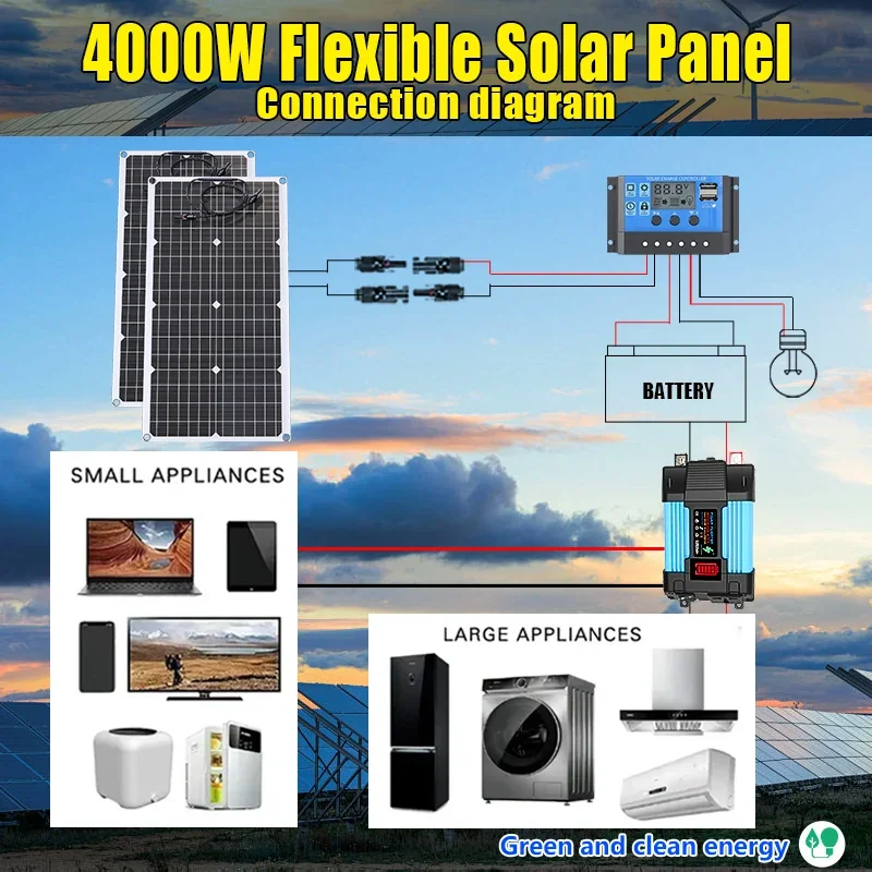 4000W Solar Panel Kit 12V To 1 - Renewable Energy House avaliação e preço